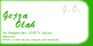 gejza olah business card